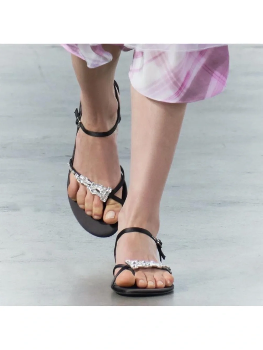 ZARA EMBELLISHED FLAT SANDALS - Picture 2 of 7